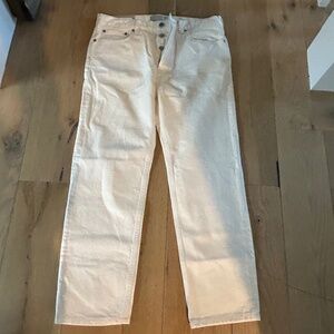 NWT Everlane WOMEN'S The Rigid Slouch Jean Organic Cotton 28 Regular Ecru NEW